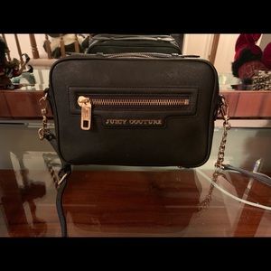 Black Juicy Couture Crossbody with Gold Hardware
